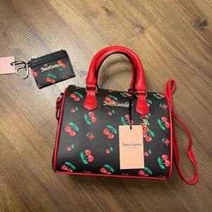 Viral Juicy Couture cherry purse + card set